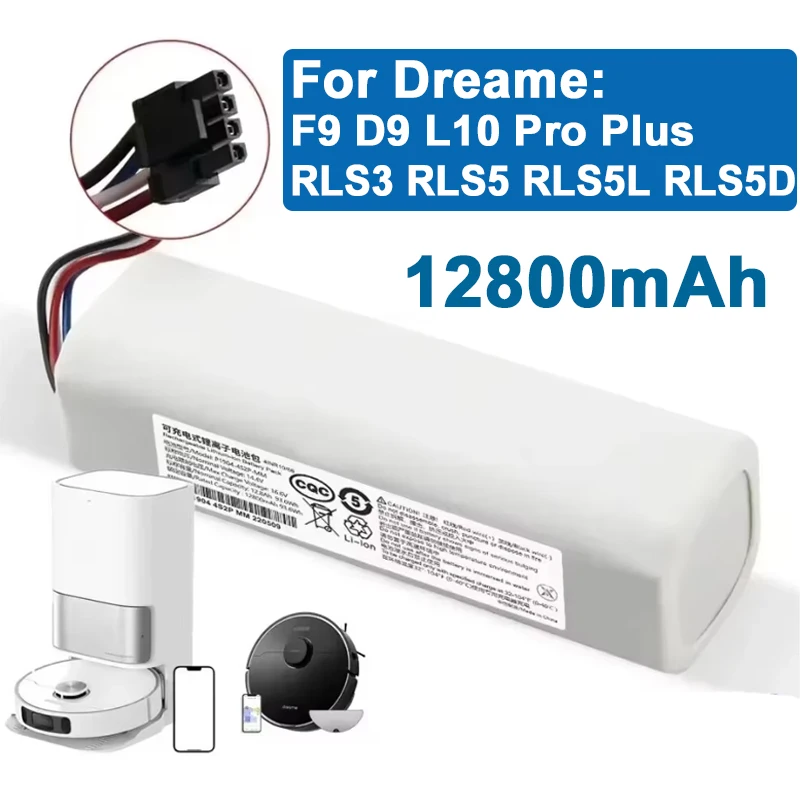 P2008-4S2P-MMBK Battery for Dreame D9 Max F9 Z10 L10 Pro L10s D10 Plus D10s RLS5-BL0 P2150 RVS5-WH0 RL55L Robot Vacuum Cleaner