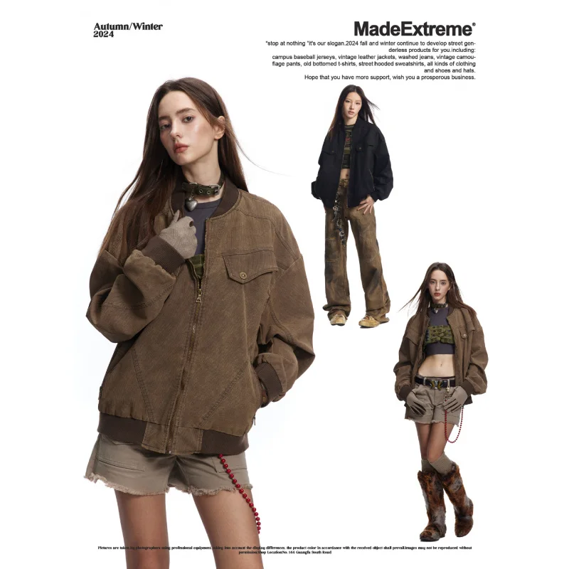 

MADEEXTREME Harrington American Retro Vintage High-End Trendy Brand Cleanfit Spring Autumn Jacket