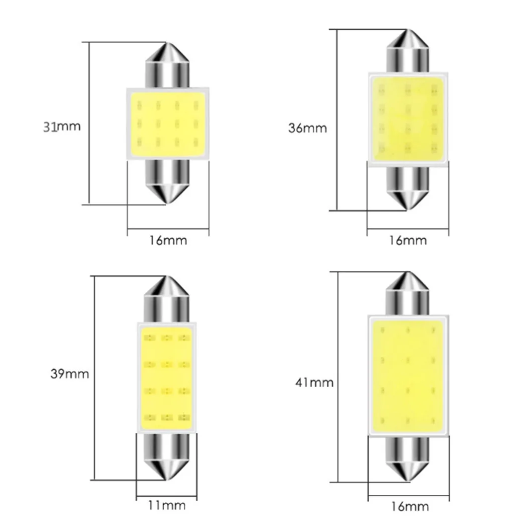 Luces de doble punta COB para coche, luces de lectura interiores, luces de maletero de puerta exclusivas cruzadas, alto brillo