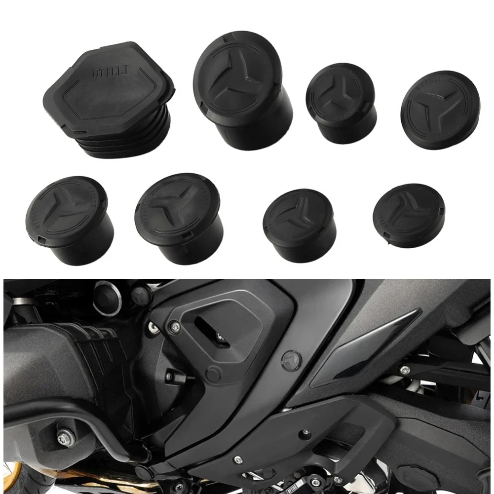 Quadro buraco capa à prova ddustágua à prova de poeira para bmw para r1300gs para aventura quadro buraco capa tampas-plug acessórios da motocicleta
