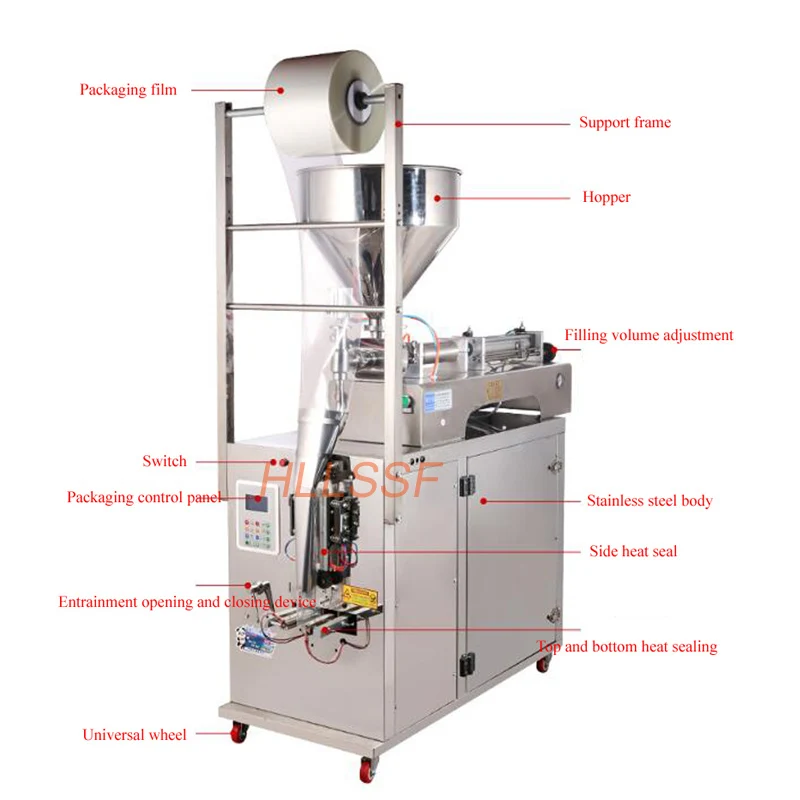 Automatic Honey Ketchup various Liquid pastes Stick Bag three sides sealing Filling sachets Packaging Machine