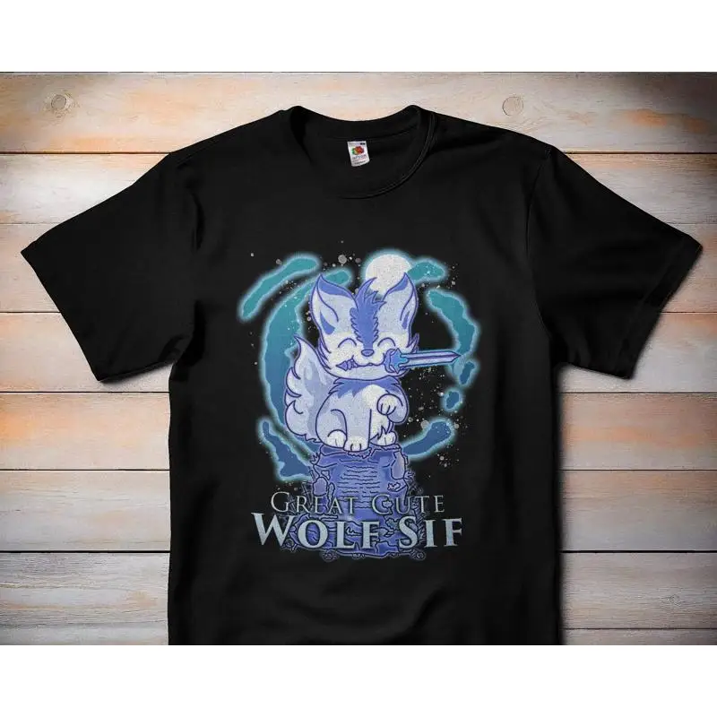 Great Cute Wolf Sif Dark Souls Classic Video Game RPG T Shirt Retro Gamer Gaming