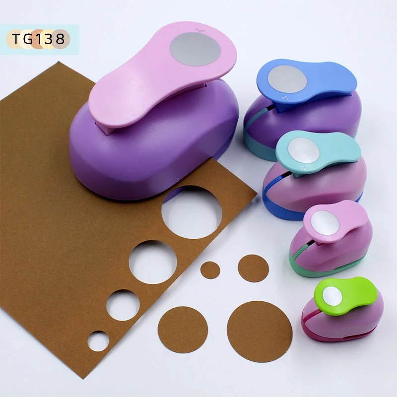 【New】9/16/25mm Circle Round Hole Punch DIY Handmade Paper Scrapbooking Cutter Tool（Random Color）