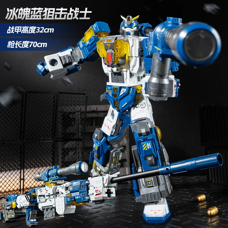 متوفر في المخزون ألعاب متحولة WK-125 WK125 قناص ثقيل التحول الميكانيكية روبوت عمل أرقام مروحة الهوايات اللعب أرقام