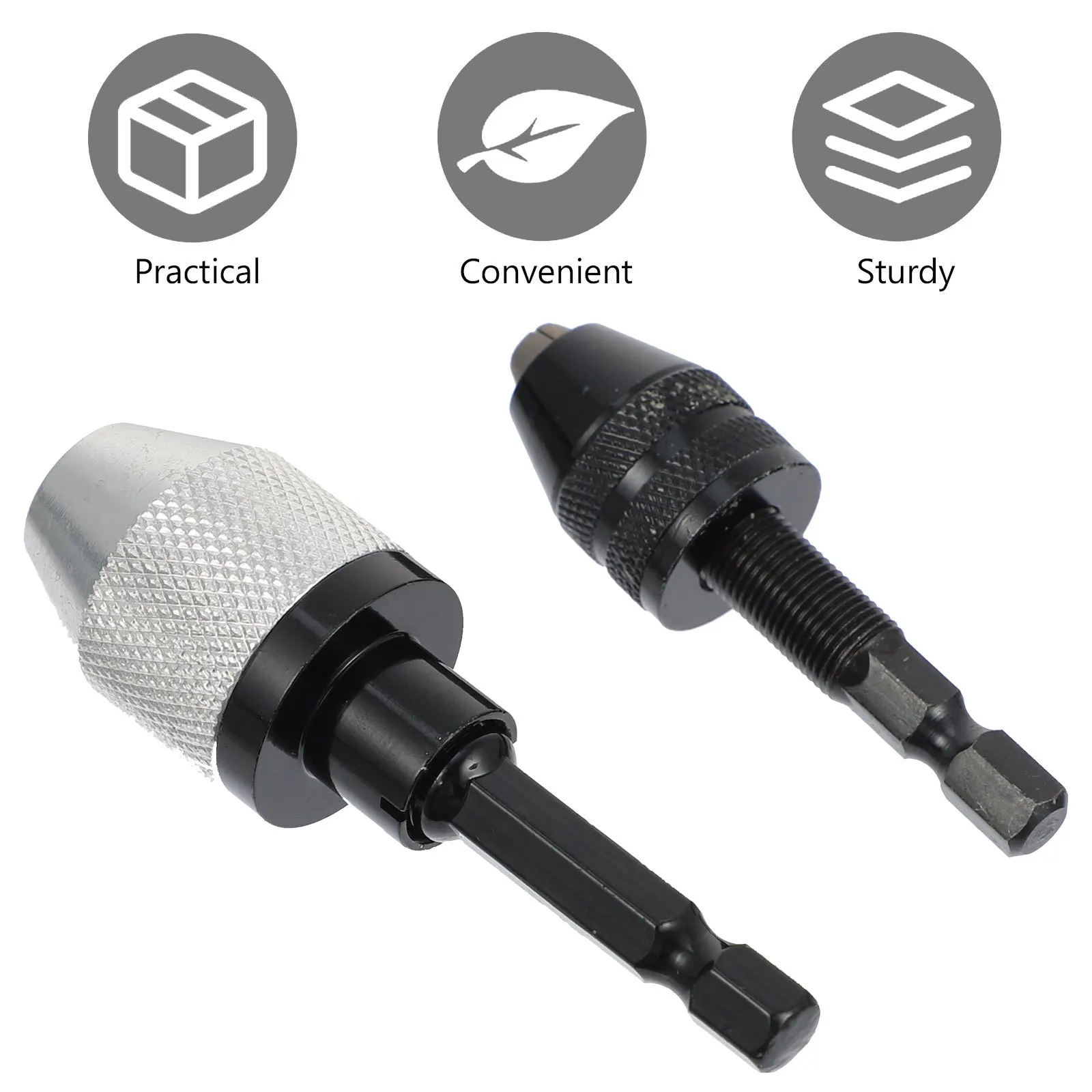 

2Pcs Drill Chuck Hex Shaft Fast Change Converter Drill Adapter for Cordless Power Screwdrivers Electric Tool Accessories