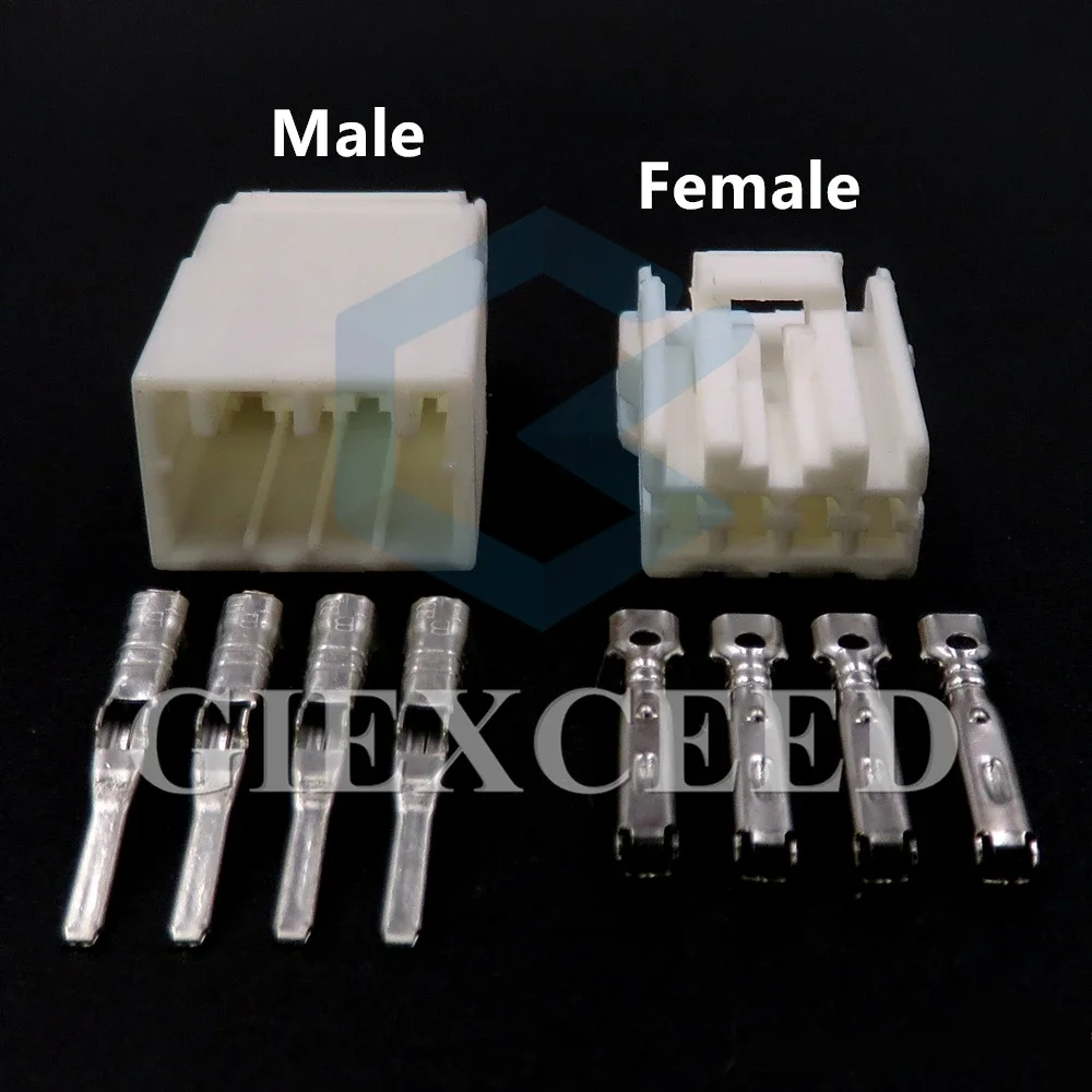 2 Sets 4 Pin 174922-1 368501-1 1.8 Series 174929-1 174929-2 Wire Connector AC Assembly Automotive Plastic Housing Socket