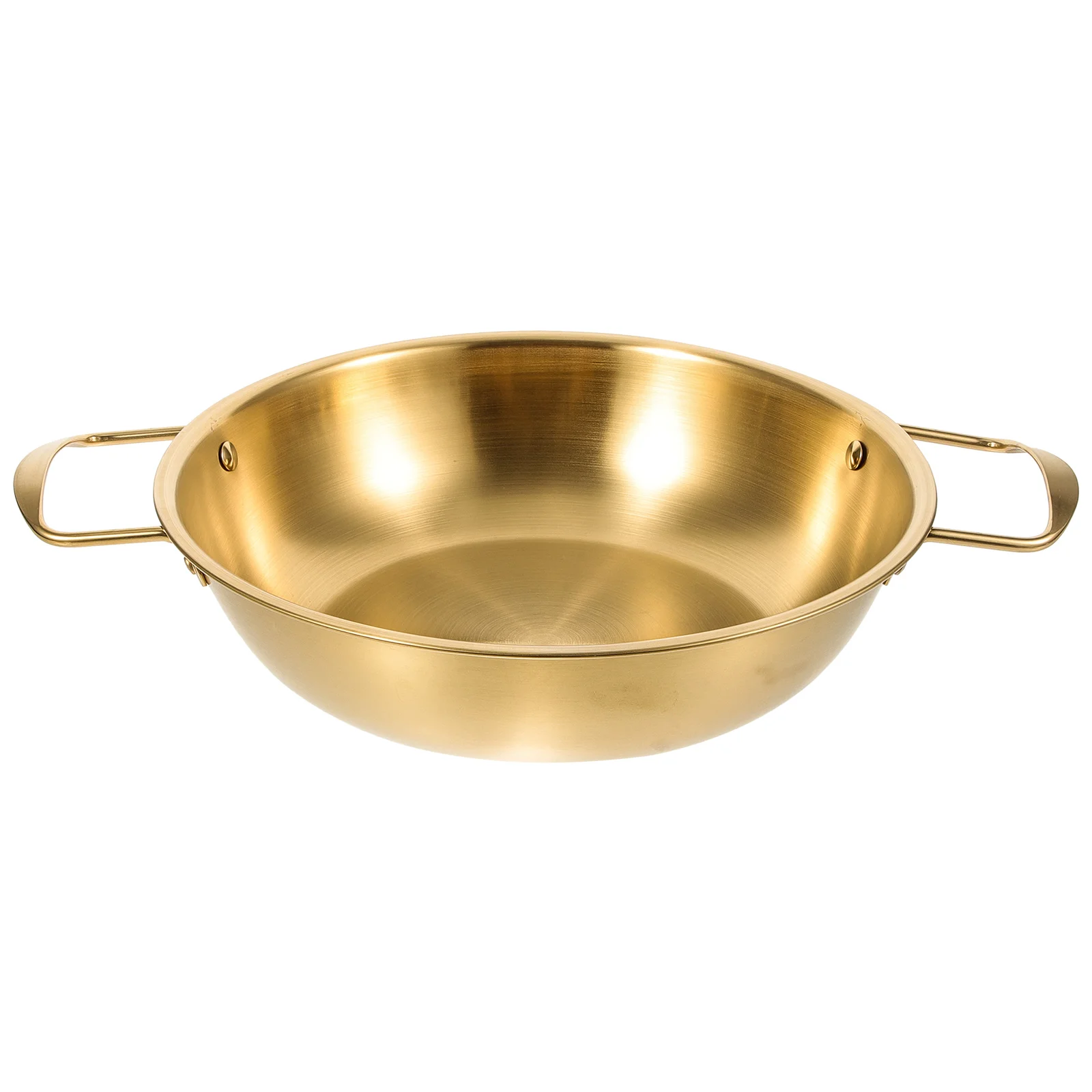 

Korean Ramen Pot 24cm Golden Stainless Steel Soup Pot for Gas Stove Easy Clean Kitchen Tool Cooking Noodle Stockpot