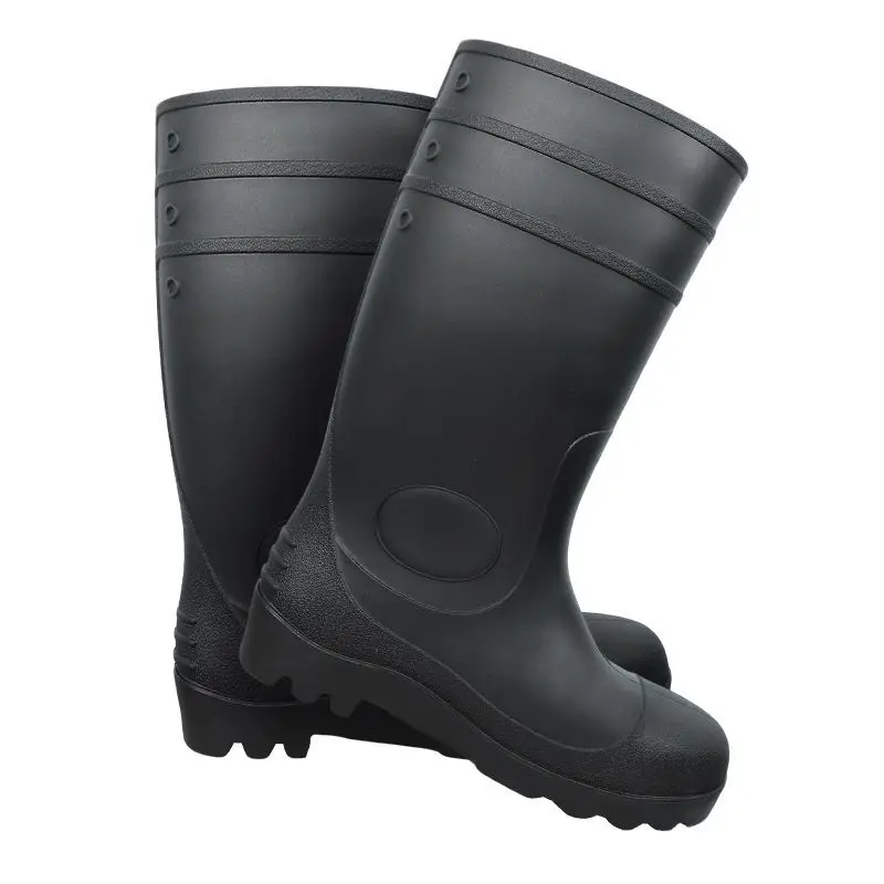 

Steel Toe Rain Boots Anti Impact Anti Puncture Steel Midsole Knee High Waterproof Non Slip Safety Shoes for Construction Site