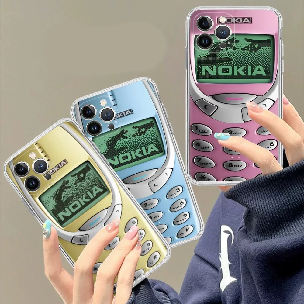 

Retro Old Nostalgia N-nokia Mousepad Silicone Soft for iphone 15 14 13 12 11 Pro Mini XS MAX 8 7 6 Plus X XS XR Cover