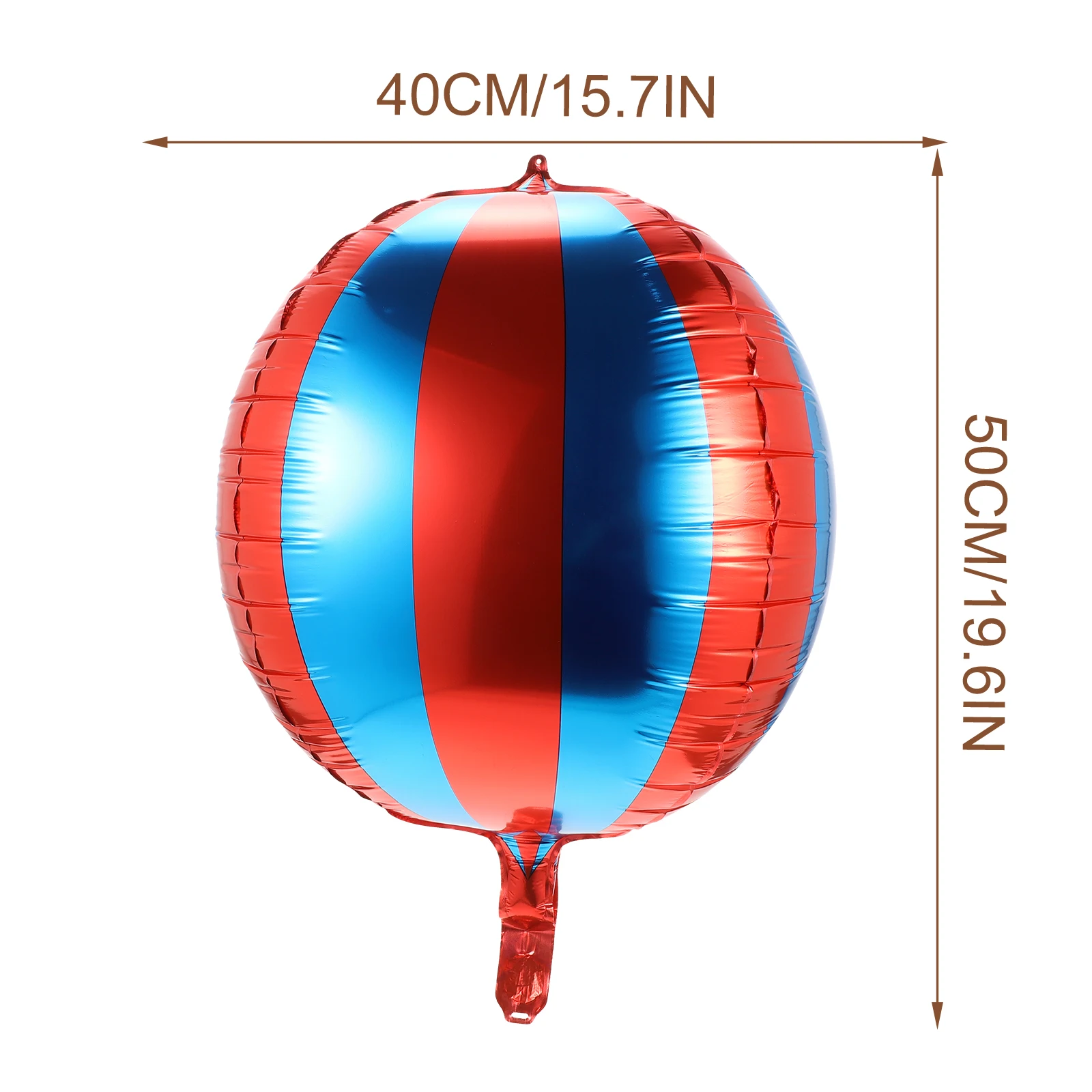 

10 Pcs Blue and Red Striped Balloons Circus Foil Decorate Easy to Inflate Aluminum Film Carnival Party Decorations Birthday