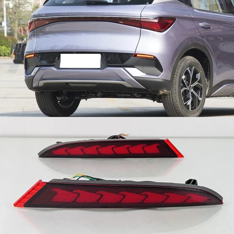 

Car LED Rear Bumper Light Reflector DRL Dynamic Turn Signal Driving Brake Lamp 12V Daylights For BYD Yuan Plus ATTO 3 2022-2024