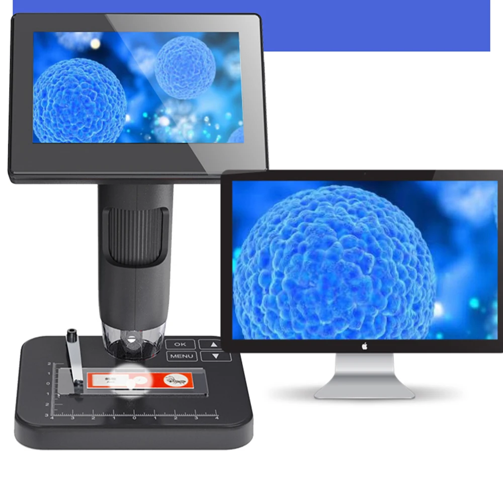 

MS03 5 Inch Professional Video Microscope 1000X Optical 8X Digital Zoom Biological Microscope Magnifier for Electronic Soldering