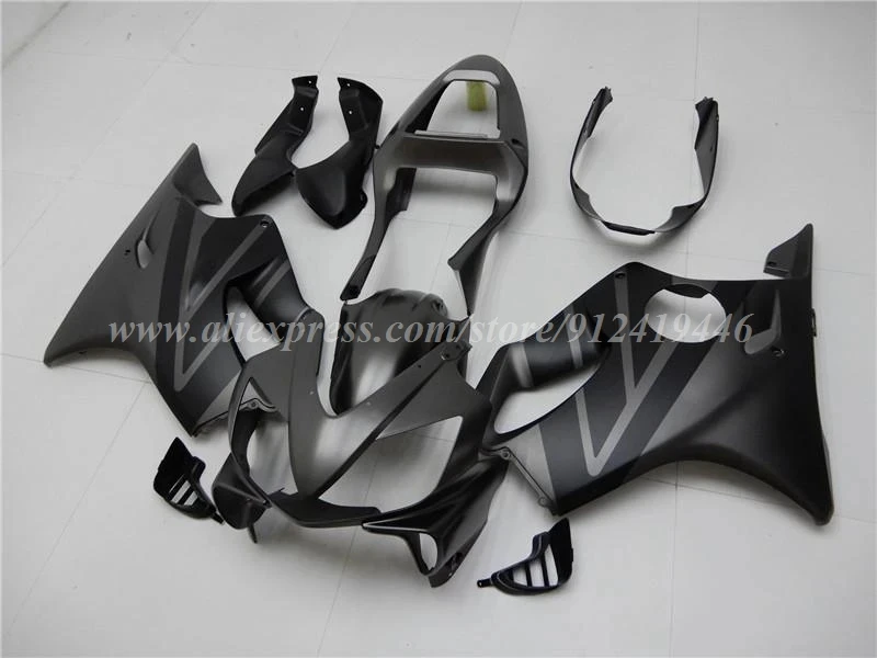 4Gifts Injection Mold New ABS Whole Fairings Kit Fit for HONDA F4i 2001 2002 2003 01 02 03 Bodywork Set Gray Black Matte