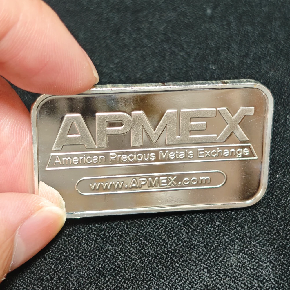 American Commemorative Silver Bar 1 Oz Silver Plated Collectible Ingot Replica Souvenir Coin Art Bar for Collection