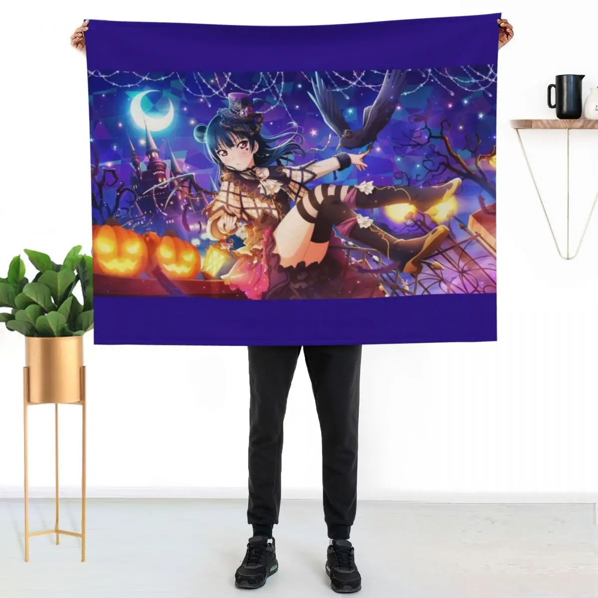 Haunted Princess Yoshiko Yohane Tsushima LLSIFAS Throw Blanket Stuffeds Shaggy Tourist Hair anime Blankets