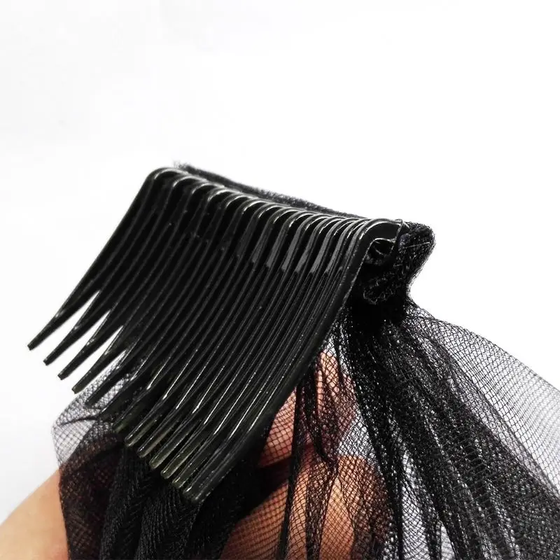 E15E 10Pieces Hair Combs Plastic Hair Side Combs 14 Straight Teeth Hair Clip Comb Bridal Wedding Veil Comb for Fine Hair