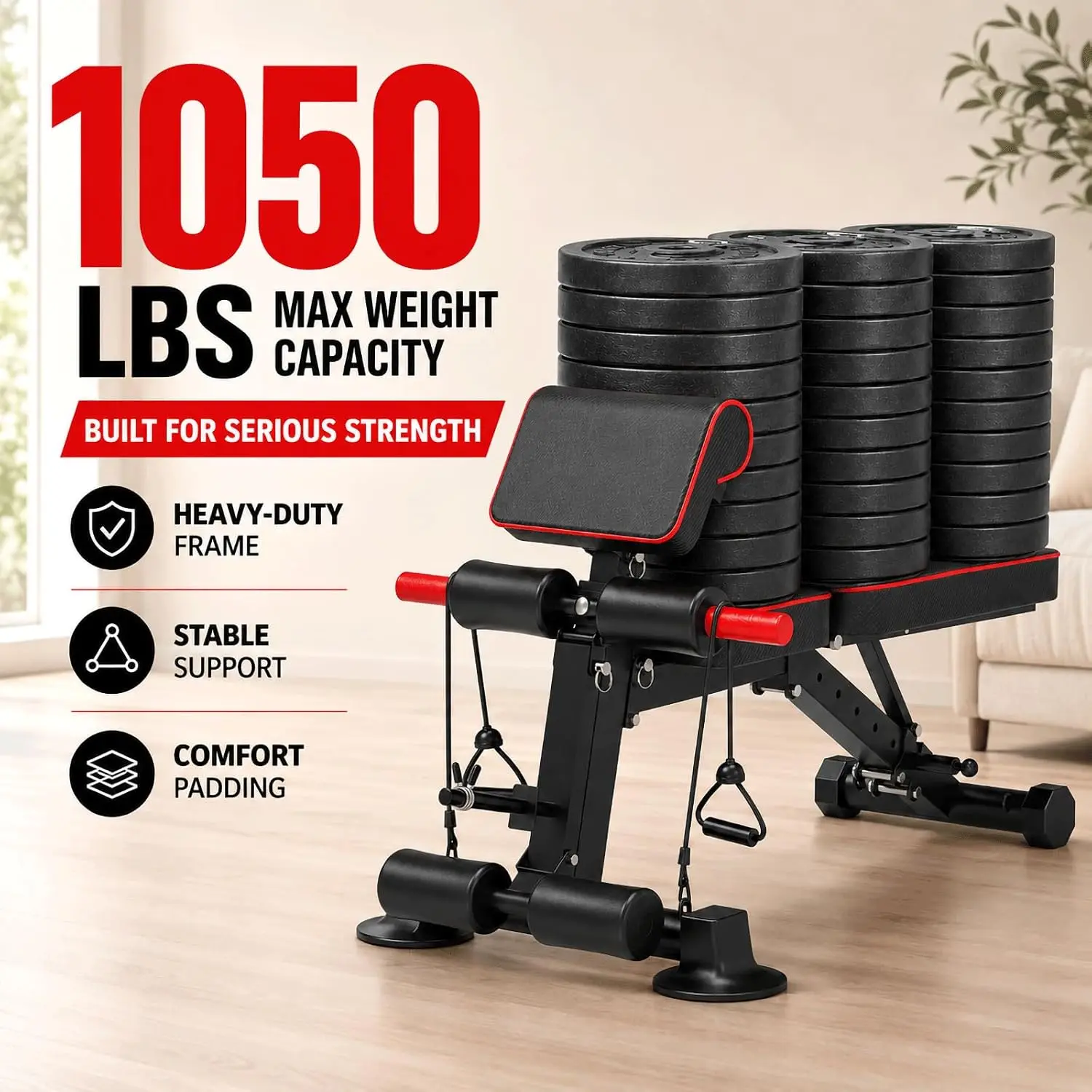 Home Gym Adjustable Bench Strength Training Full Body