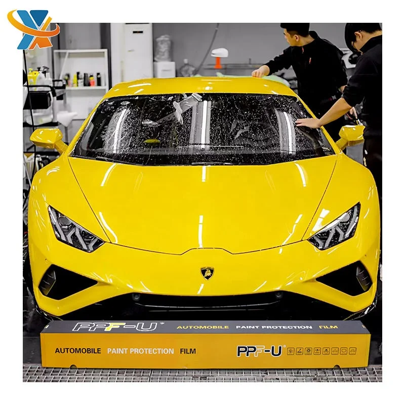 PPF-U Automotive Vinyl Wrap Clear Gloss Vinyl Self-Adhesive 5ftx49.2ft Roll Protective 6.5Mil TPH PPF Car Paint Protection Film