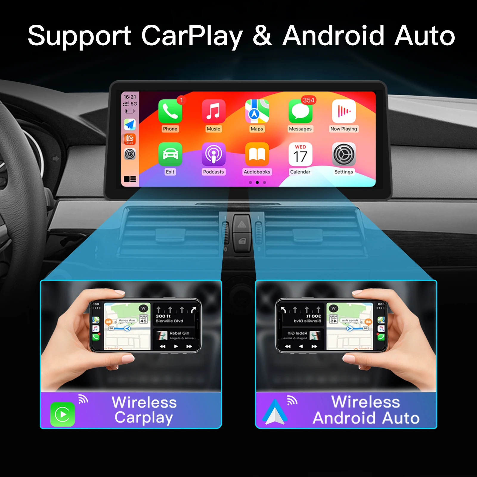 Android14 Car Multimedia For BMW X5 E70 X6 E71 2007-2013 Player Screen Intelligence Wireless Carplay Auto Radio Head Unit