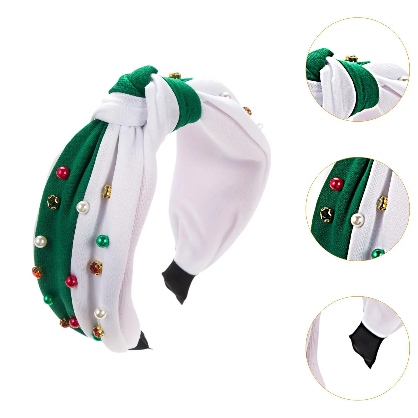 Chapéu de natal elegante vermelho verde festivo roupas largas foto feriado natal hairband para senhoras mulheres adultos meninas