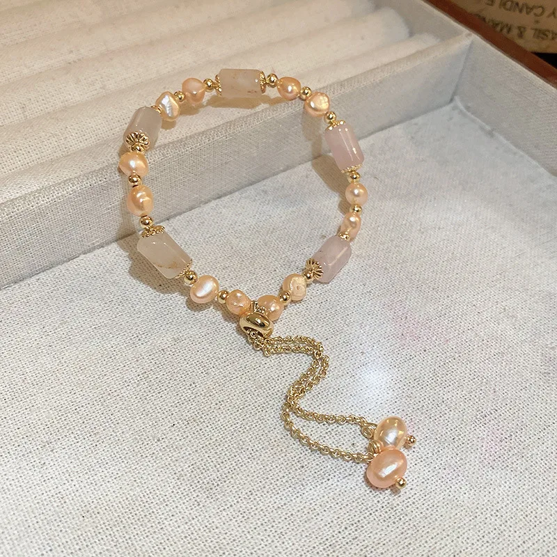 100% natürliche Süßwasser Perle & Jade Stein 14K Gold Gefüllt Weiblichen Charme Armband Schmuck Für Frauen Neue Jahr Geschenke nie Verblassen – Detail 7
