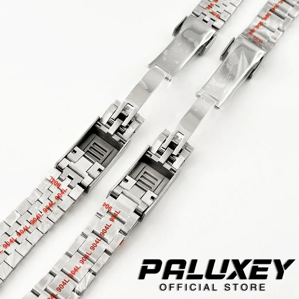 يوبيل المحار الفضي الرئاسي ، قفل الانزلاق ، سوار معصم من الفولاذ المقاوم للصدأ لسجل الغواصات ، جودة عالية ، عرض 20 ، 904L