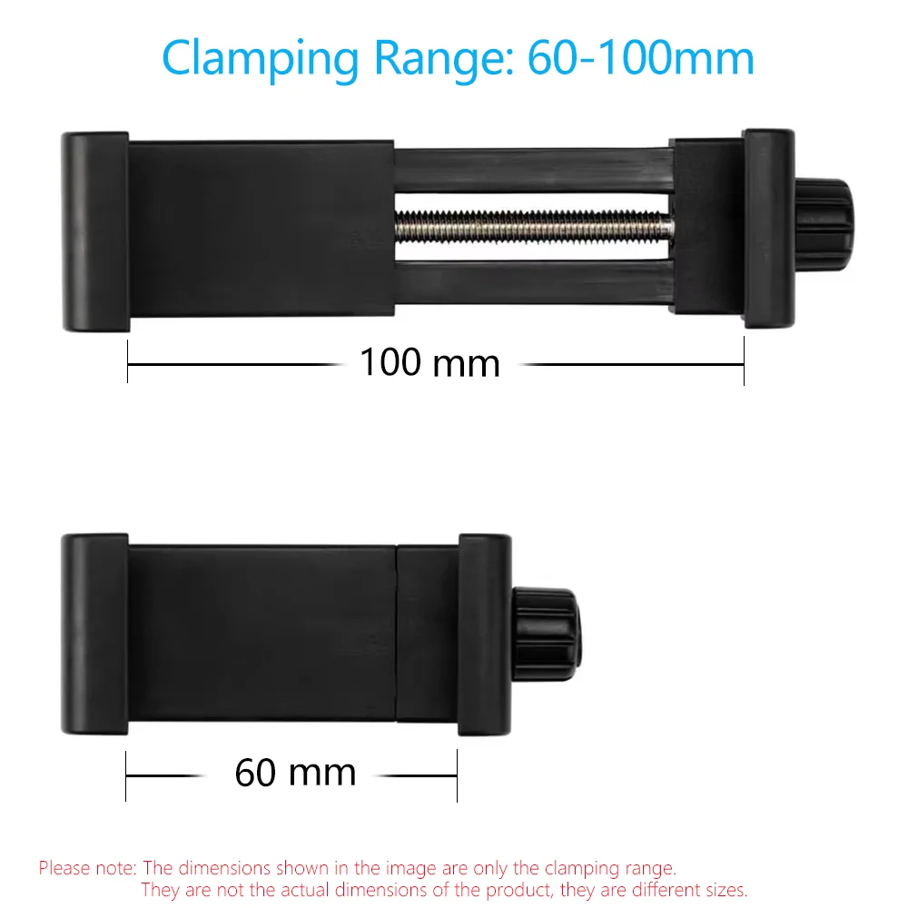 Tripod Mount Universal 360 Degree Mobile Phone Clip Compatible With 1/4 Screw Cellphone Holder Desk Tripod Adapter For iPhone