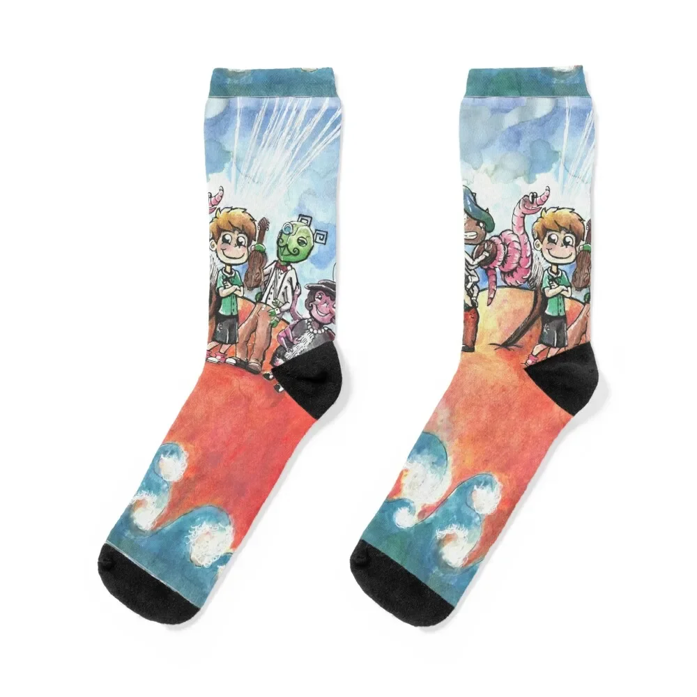 James & the Giant Peach Painting- At Sea With the Gang Socks Sports Antiskid soccer kids Christmas Man Socks Women's