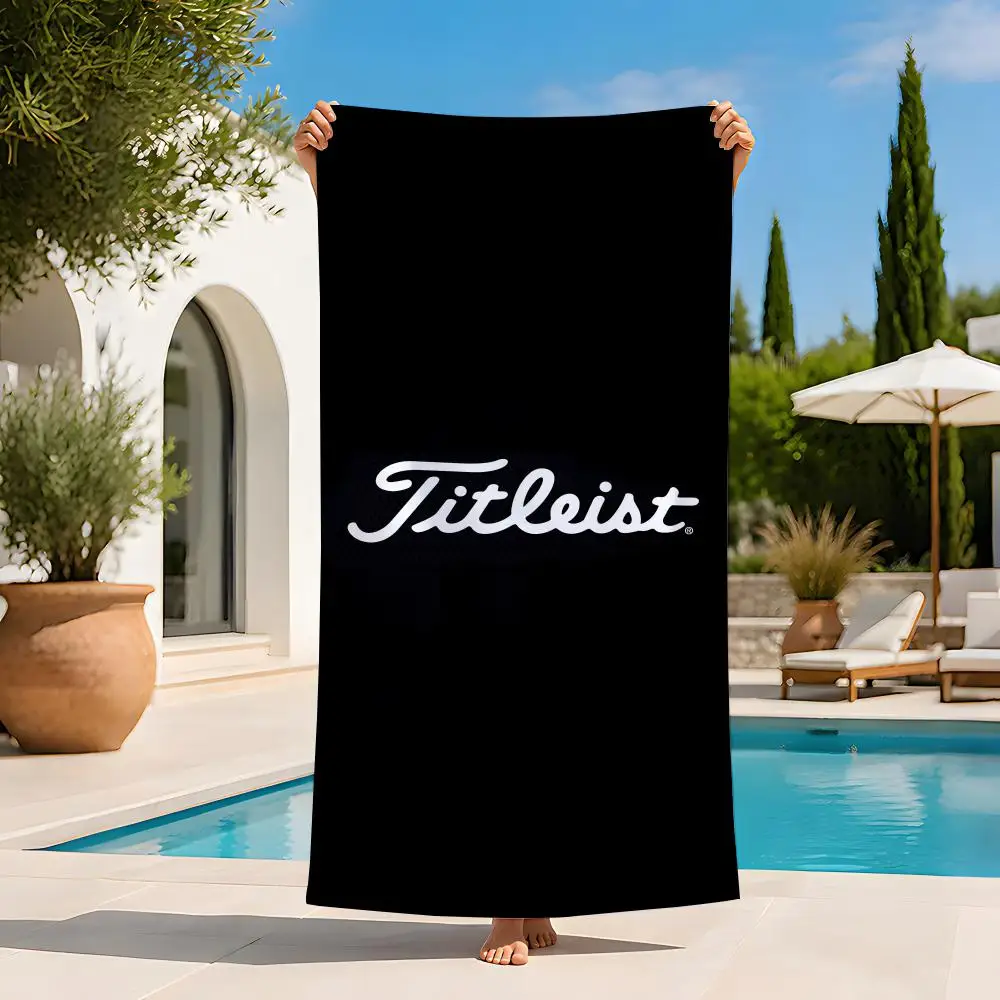 Toalla de playa extra grande de la marca T-Titleist, de secado rápido, sin arena, súper absorbente, ligera, popular
