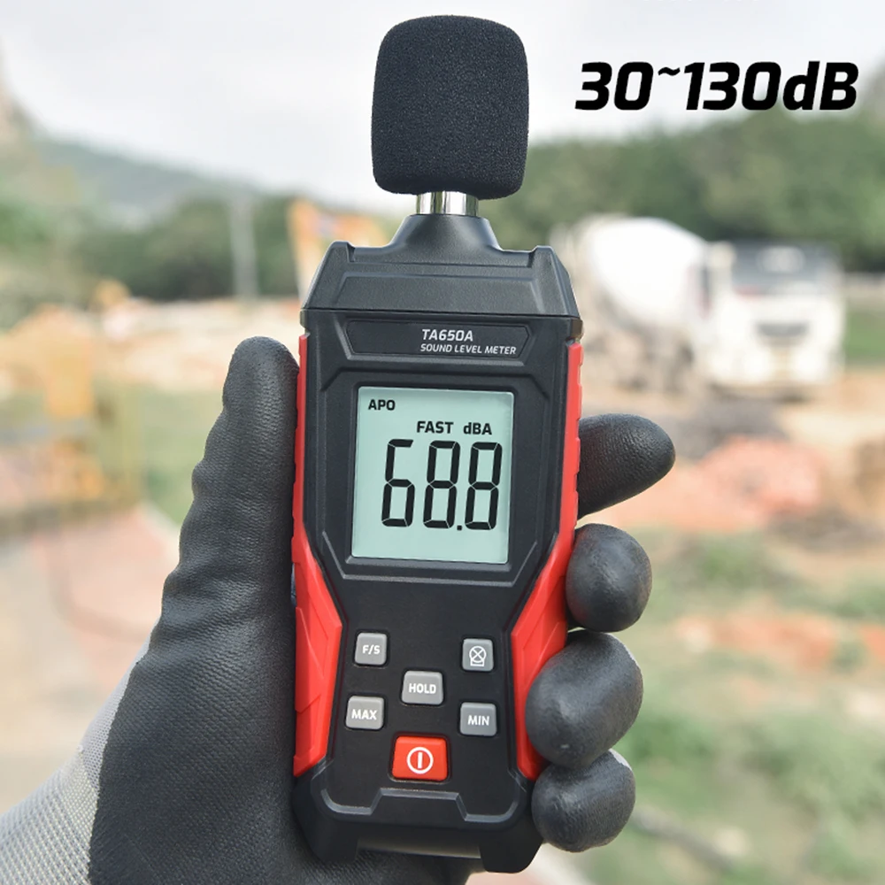 TA650A 30 ~ 130dB Medidor De Nível De Som Medidor De Decibel Detector De Som De Nível De Som Medidor De Ruído 0.1dB Detector De Ruído De Alta Precisão