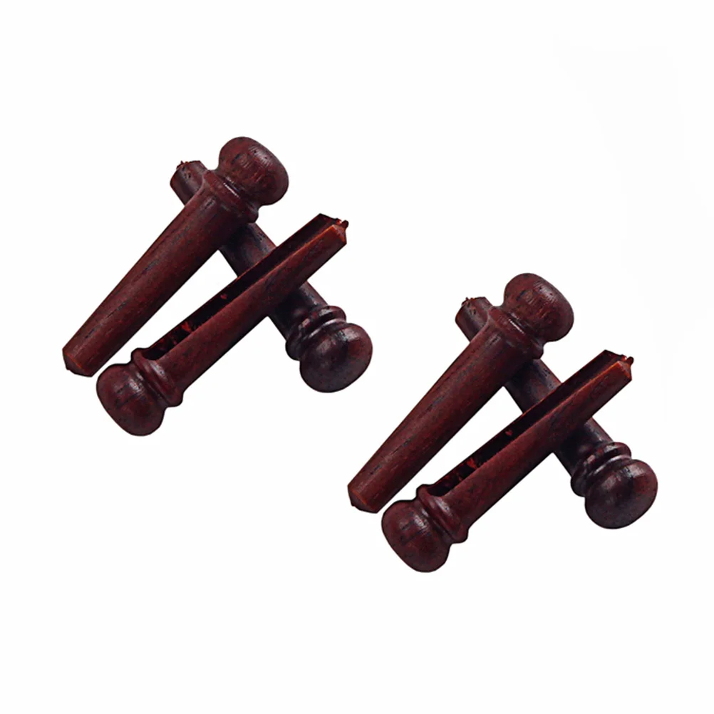 

6Pcs Natural Redwood Guitar Bridge Pins Vintage Style String Pegs for Acoustic Instruments Enhanced Sound Performance No Tools