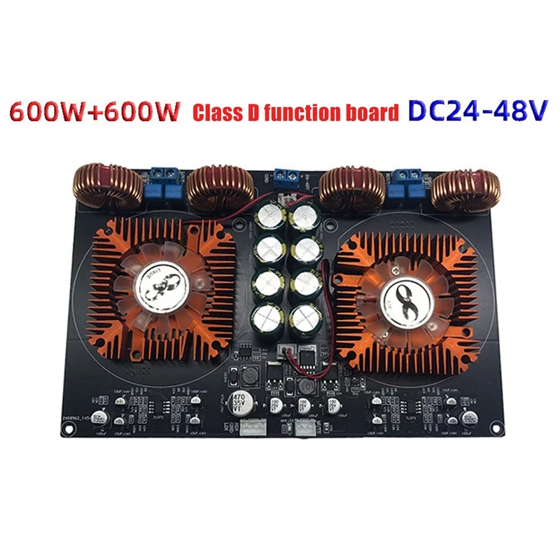 YJ-TPA3255 Digital Class D Dual-Core High Power 2.0 Amplifier Board Air-Cooled 600W+600W Multifunction Portable Module Durable