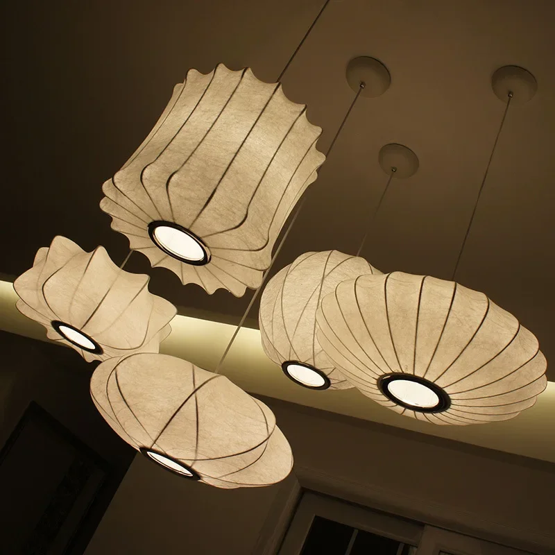 E27 Denmark Silk LED Pendant Lamp Designer Hanging Light for Living Room Hotel Hall Restaurant Modern Home Decor Factory Direct