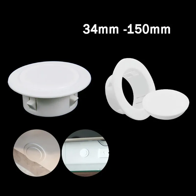 Tampa decorativa separável com buraco de parede, tampa protetora de ventilação, plugue de plástico pp 40 50 60 70 80 100mm, caixa de junção, tampa de tomada