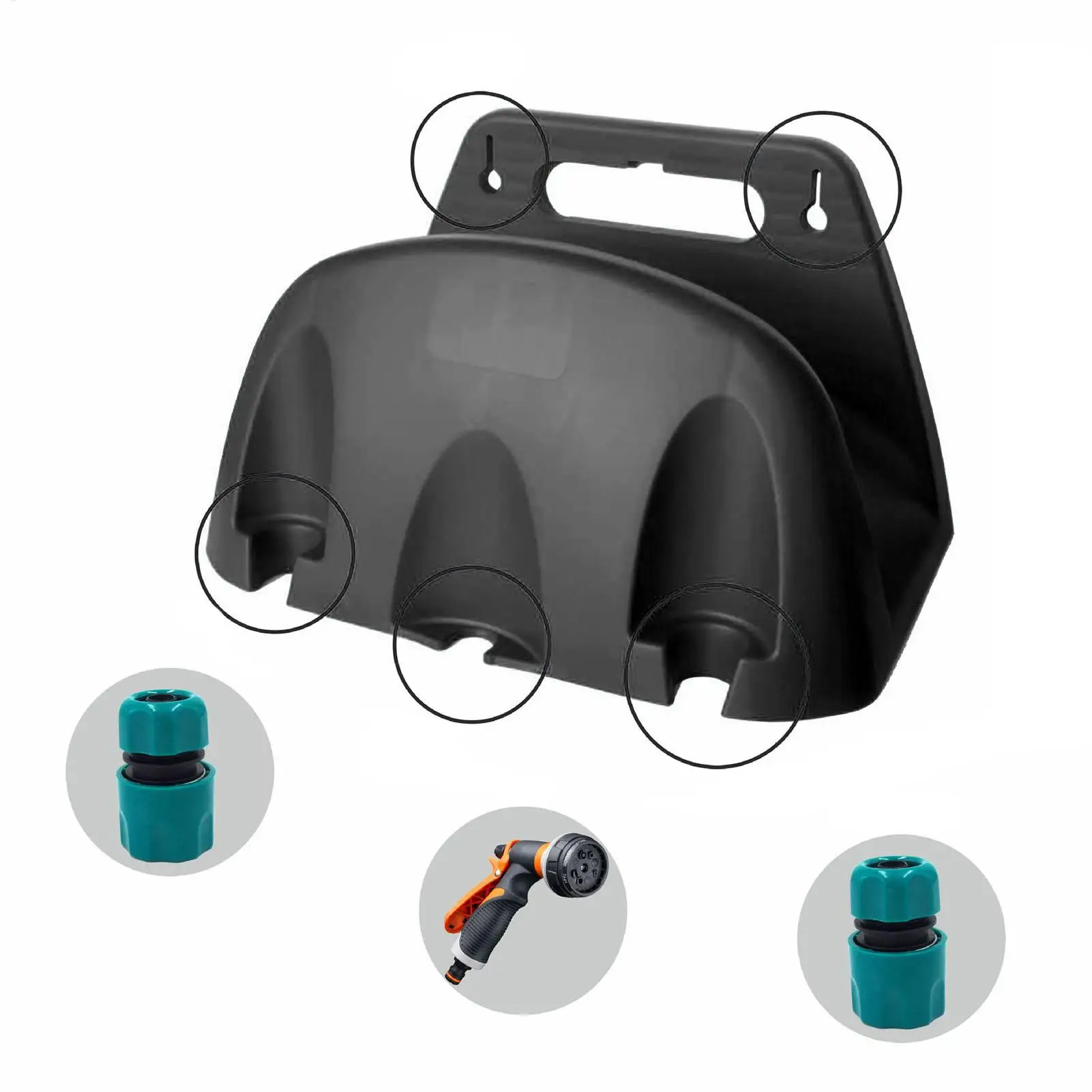 Garden Hose Holder Wall Mounted Durable Hose Hooks save space wall-mounted Hanger Durable Water Hose Holder Outside