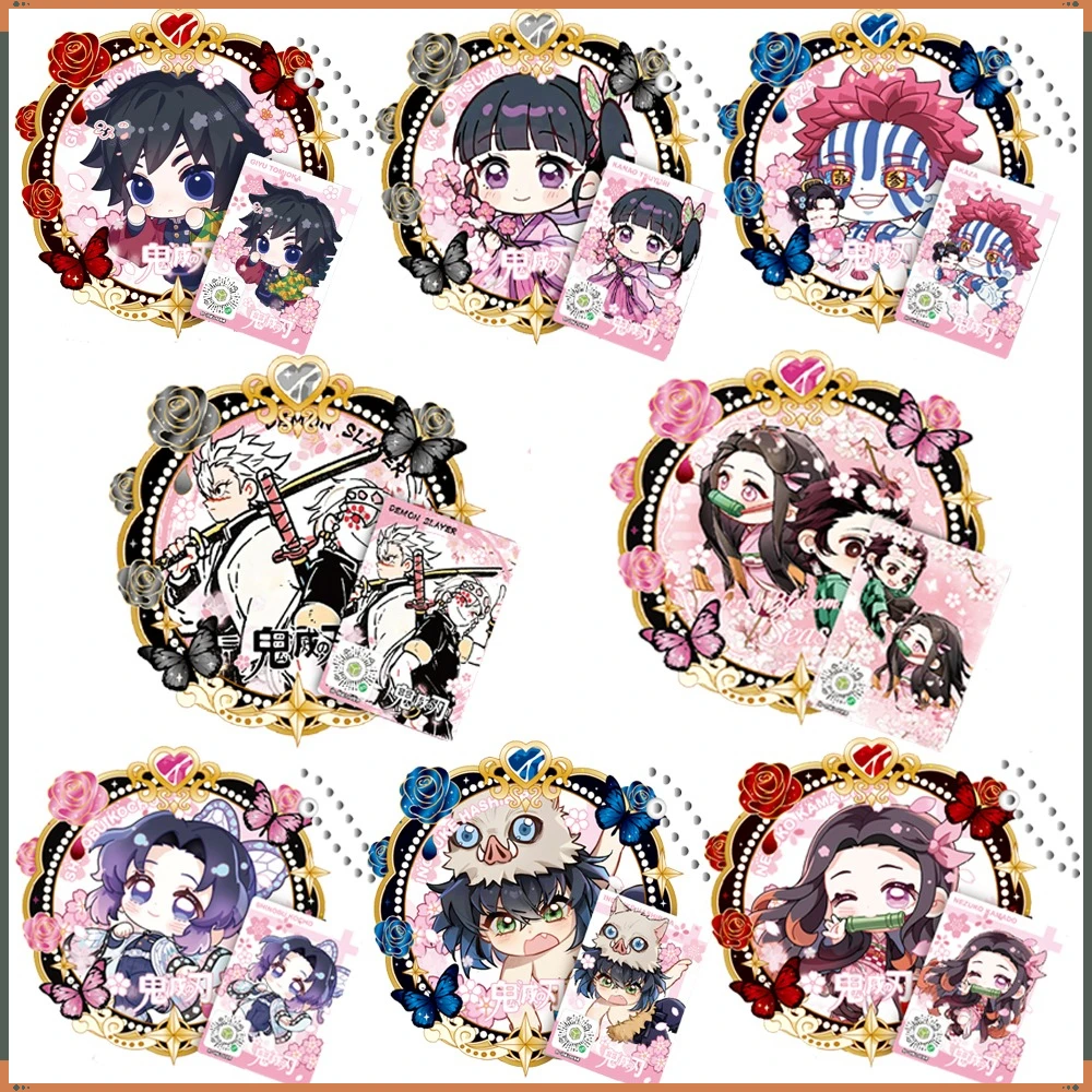 

Anime Demon Slayer Surprise Cute Fun AR Relief Badge Creative Peripheral Collection Cards Backpack Exquisite Pendant Decor Gift