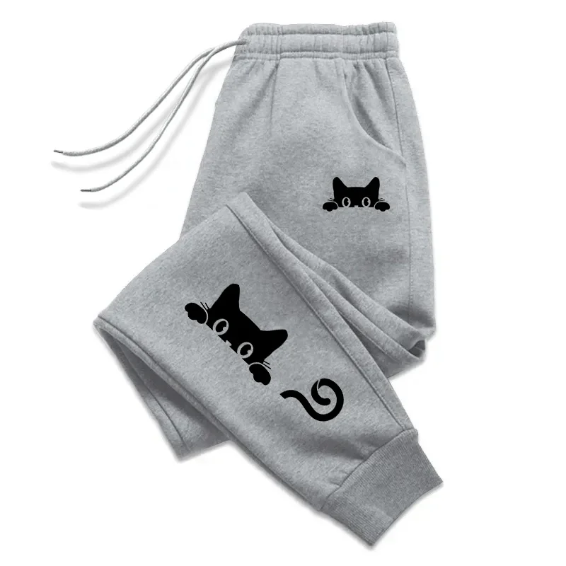 

Cute Cat Printed Womens Sweatpants Daily Casual Fashion Trousers Sports Jogging Sweat Woman Pants Outdoors Street Hot SalePants