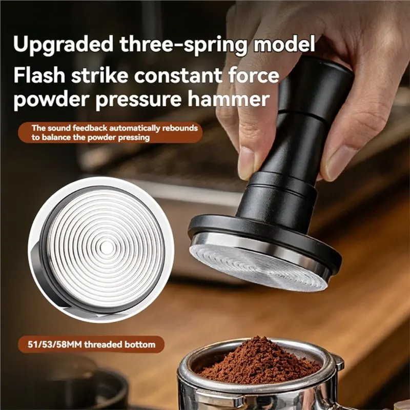 ABVG-Calibration Spring Loaded Coffee Tamper Constant Force Impact Espresso Tamper With Audio Feedback