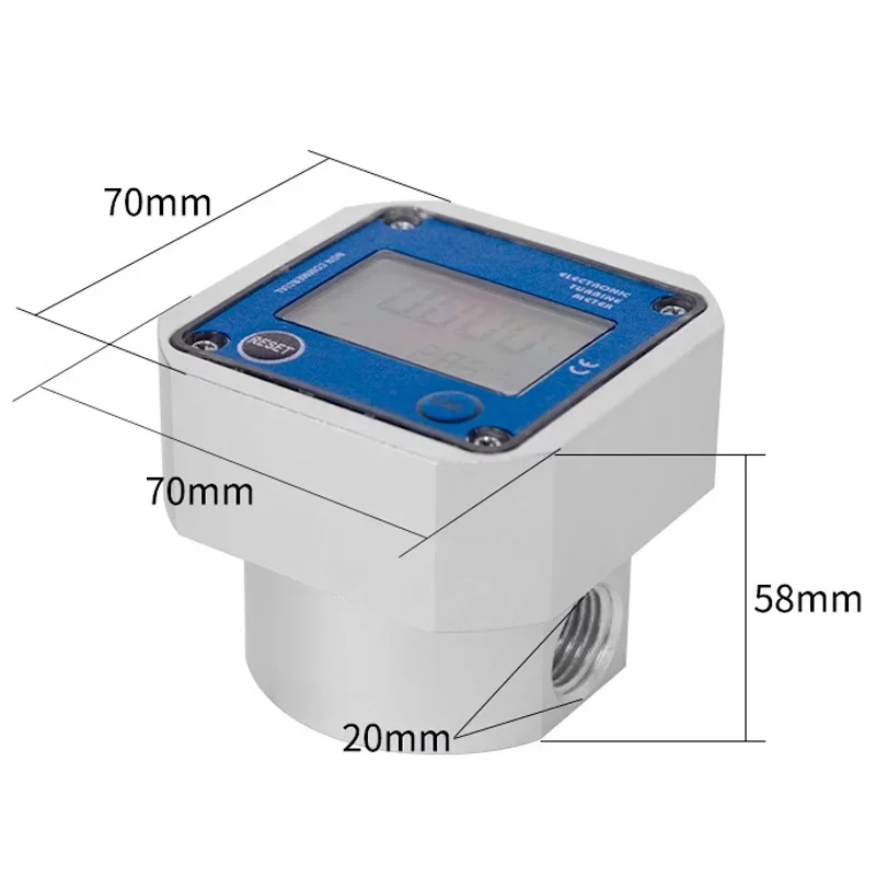 2026 Hot Sale K24 Micro Turbine Flow Meter RS485 DN8 DN15 DN20 Digital Liquid Sensors G1/2 G1/4 for Water Oil