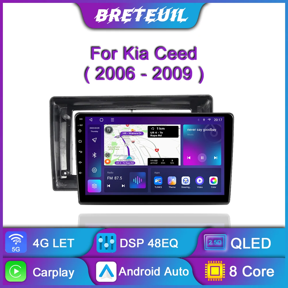 For Kia Ceed 2006 2007 2008 2009 Android Car Radio Multimedia Video Player GPS Navigation Carpay QLED Touch Screen Auto Stereo