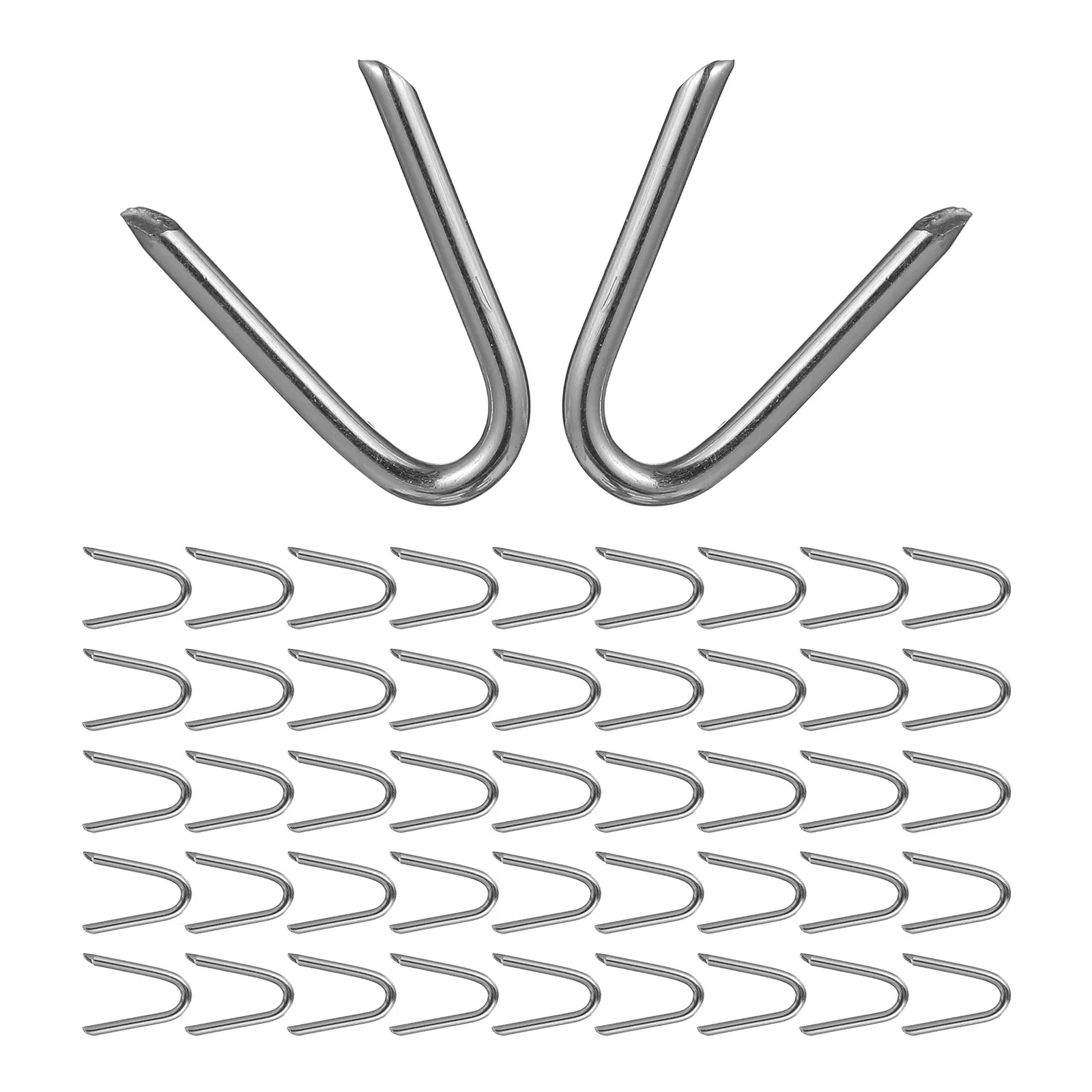 70Pcs Premium U-Shaped Iron Fencing Staples Rustproof Garden Wire Mesh Fixing Nails for Chicken Wire Chain Link Fence Posts