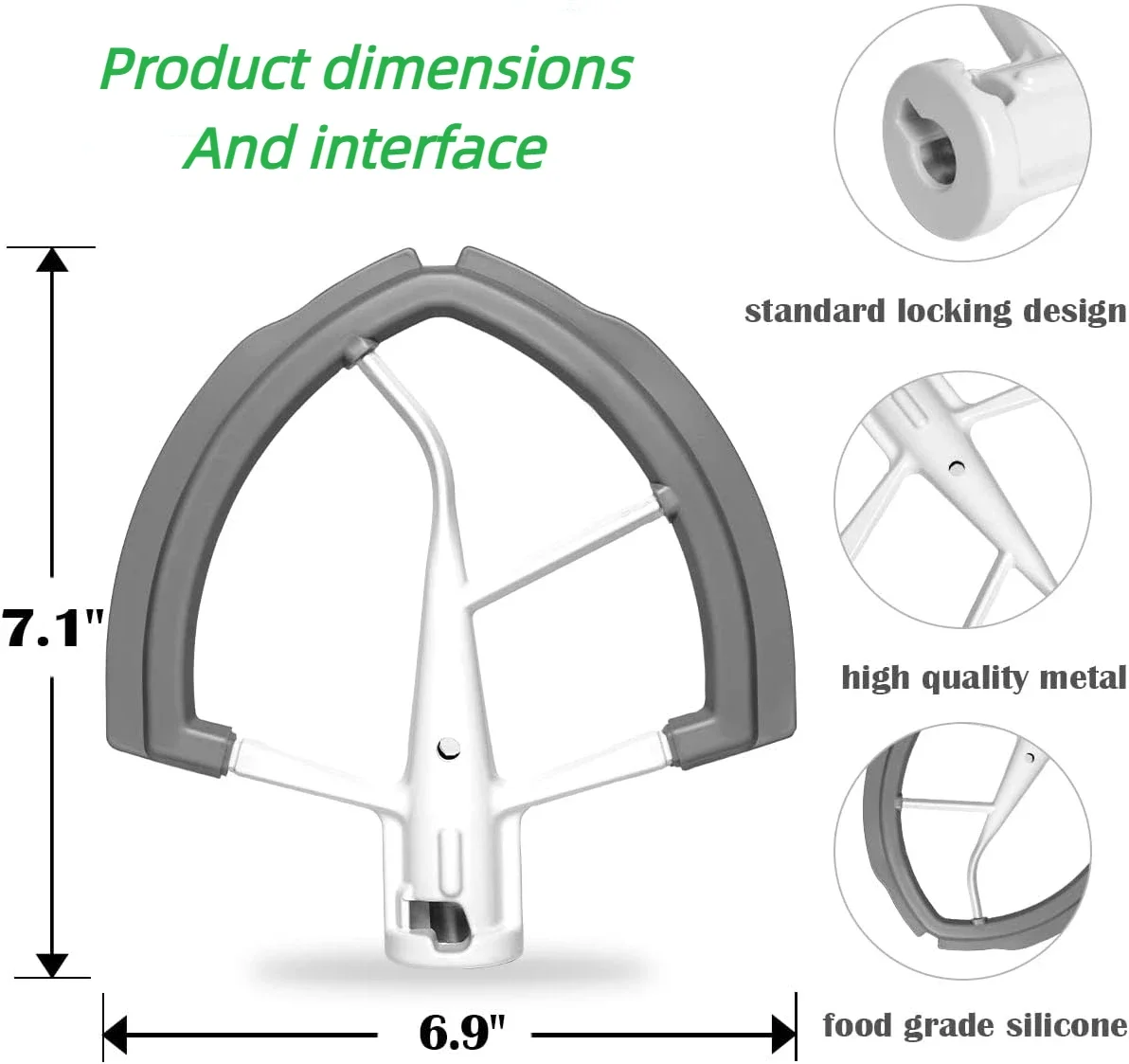 

For KitchenAid 5.5-6QT bowl lift mixer specialized flexible edge mixing blade, KitchenAid mixer accessories