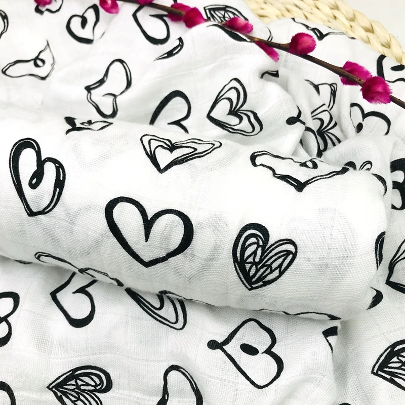 Penguin 47x47 Inch Baby Muslin Blanket Lightweight Breathable Swaddle Receiving Blanket for Newborn Infants