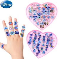 10/20pcs Disney Anime Stitch Ring set Kawaii Lilo Stitch Children Acrylic Ring Cartoon Accessories Toy Kids Xmas Gifts