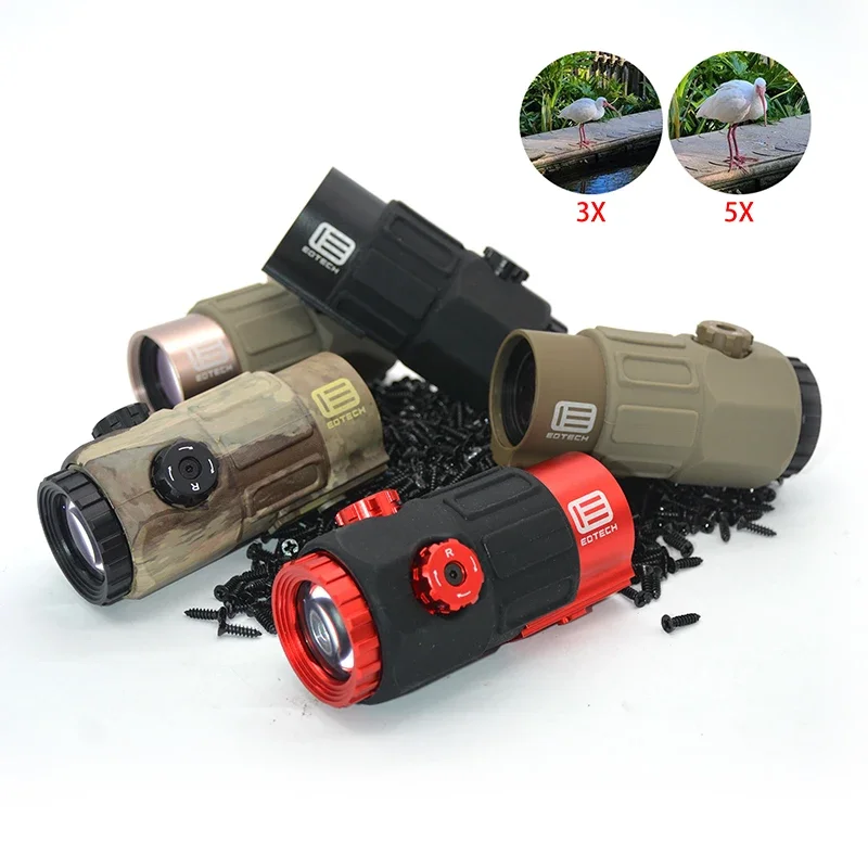 Tactical G45 5x Magnifier Scope Sight with Switch to Side STS QD Mount Fit for 20mm rail Rifle