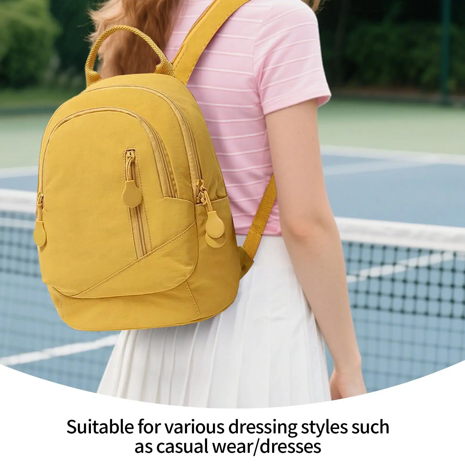 Womens Backpack Large Capacity Waterproof Basic Backpack With Adjustable Straps Carrier Luggage Purse Laptop Compartment