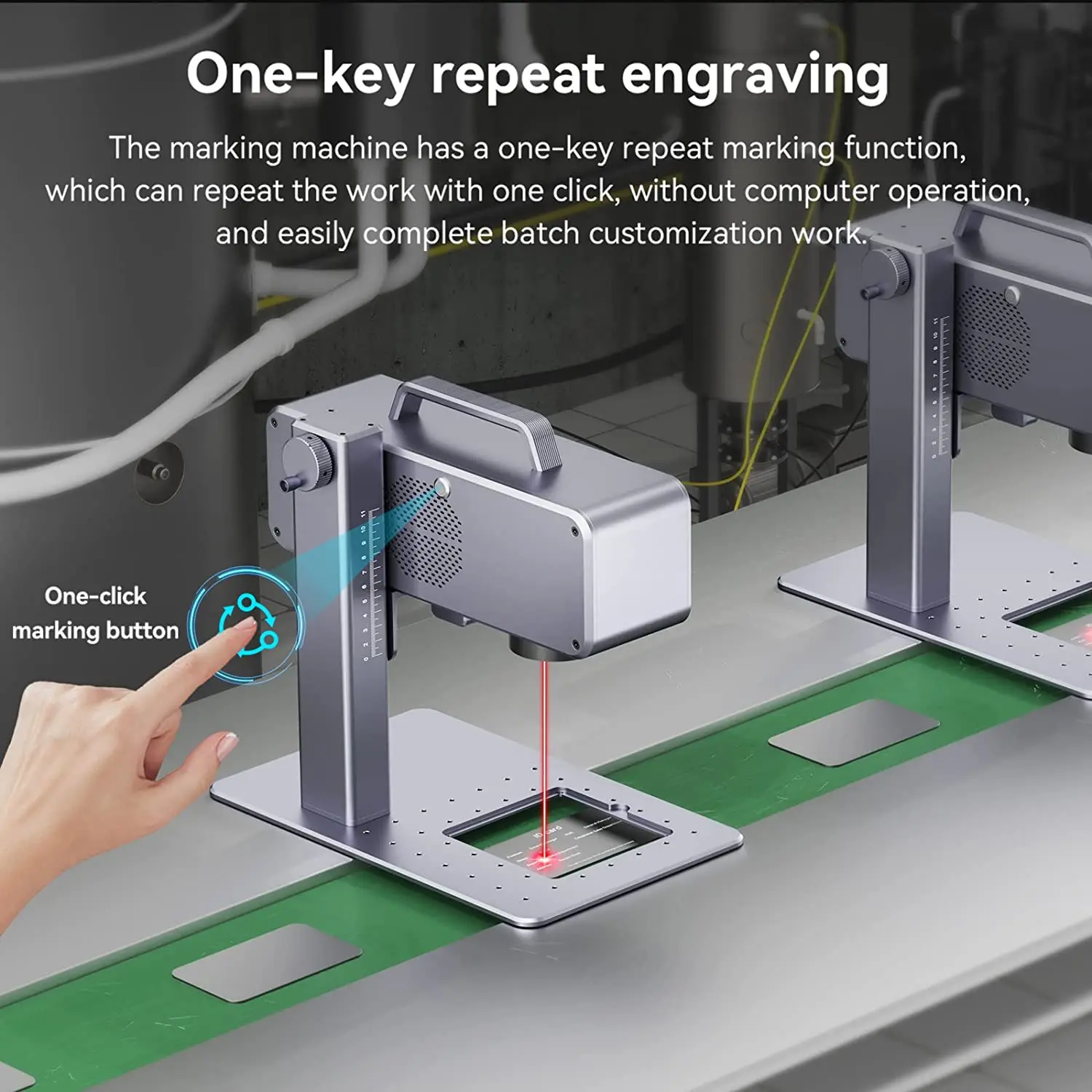 ATOMSTACK-Máquina de marcação a laser portátil para metal, gravador a laser de 4 fibras, luz vermelha fria, alta precisão, desktop, 2 em 1, 1064nm