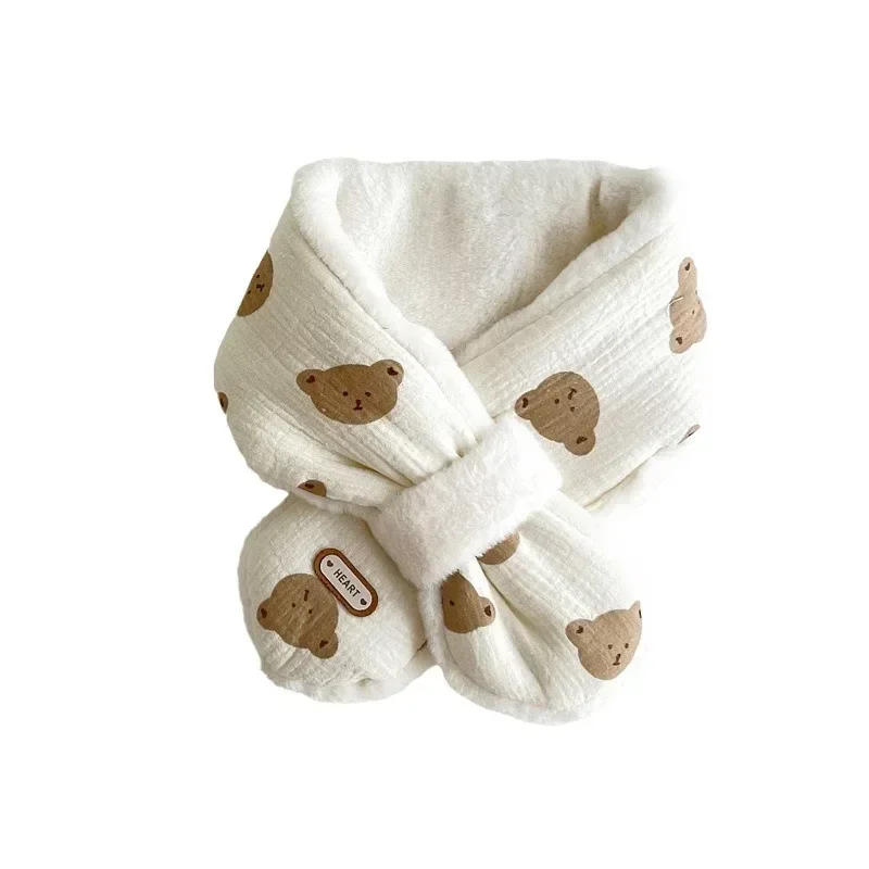 Warm Infant Baby Scarfs Korean Cute Cartoon Bear Baby Shawls Autumn Winter Warm Scarfs for Newborn Boy Girl Photography Props