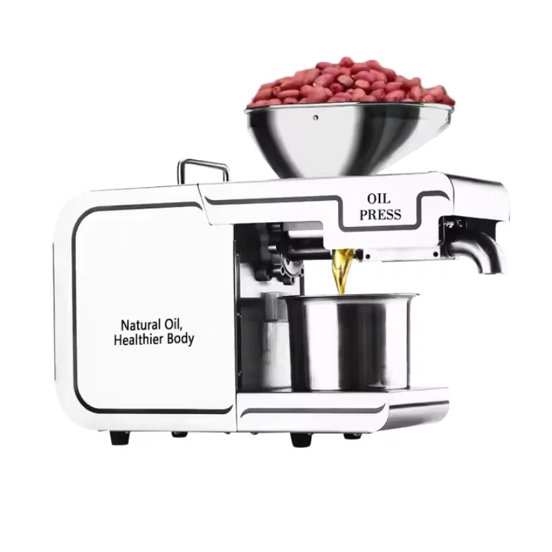 

High Quality Automatic Stainless Steel Cold & Hot Pressing Sunflower Oil Press Machine for Olive Sesame Palm Oil Household Use