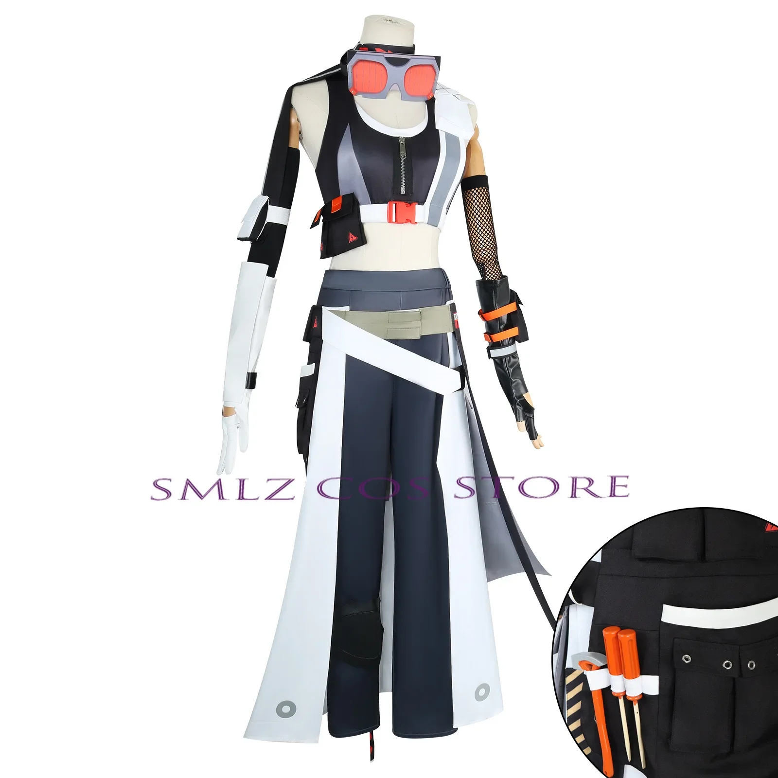 Disfraz de Cosplay de Zero Grace para mujer, juego Zenless Zone, uniforme de peluca Grace, gafas, conjunto de juego de rol para fiesta, traje Mech